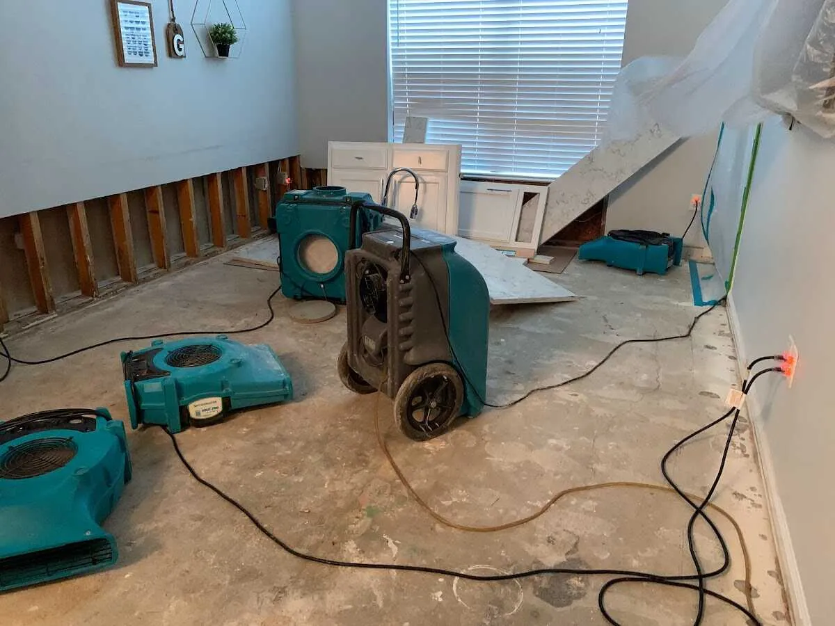 Dehumidifier in flood-cut room for Water Extraction & Removal in El Paso de Robles (Paso Robles)